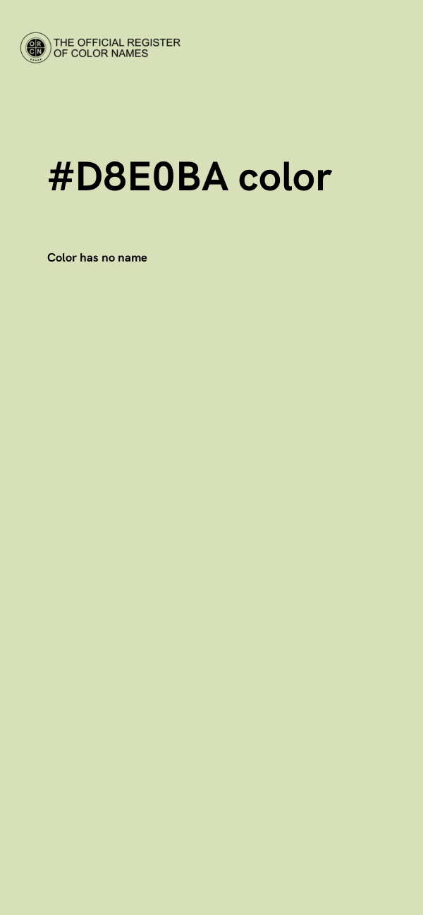 #D8E0BA color image