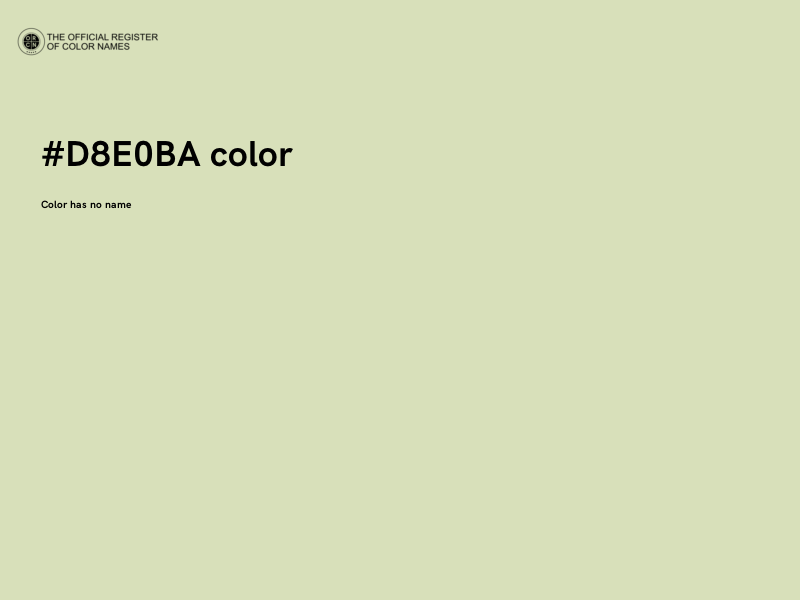 #D8E0BA color image