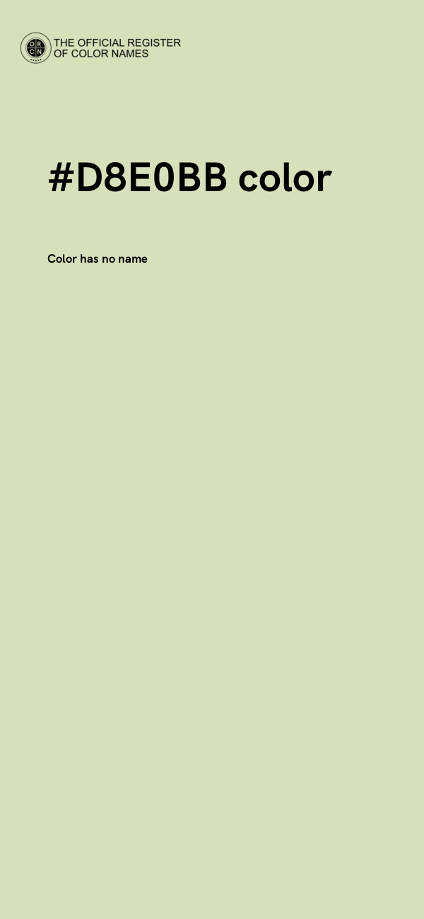 #D8E0BB color image