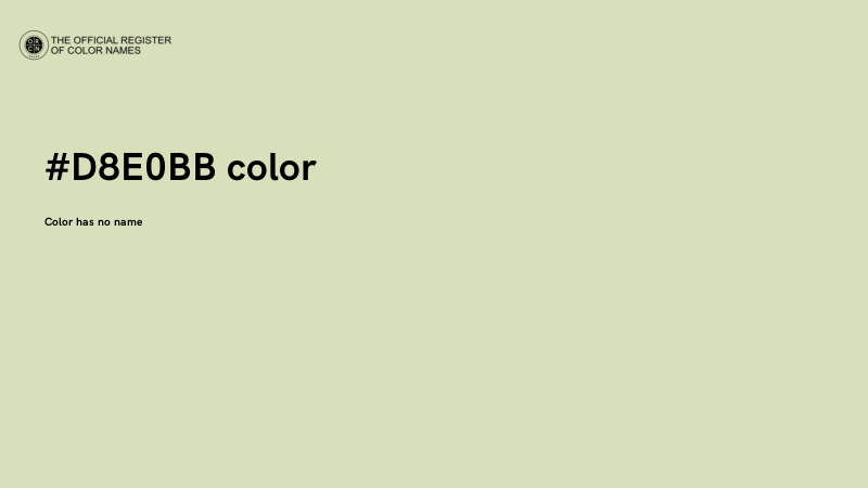 #D8E0BB color image