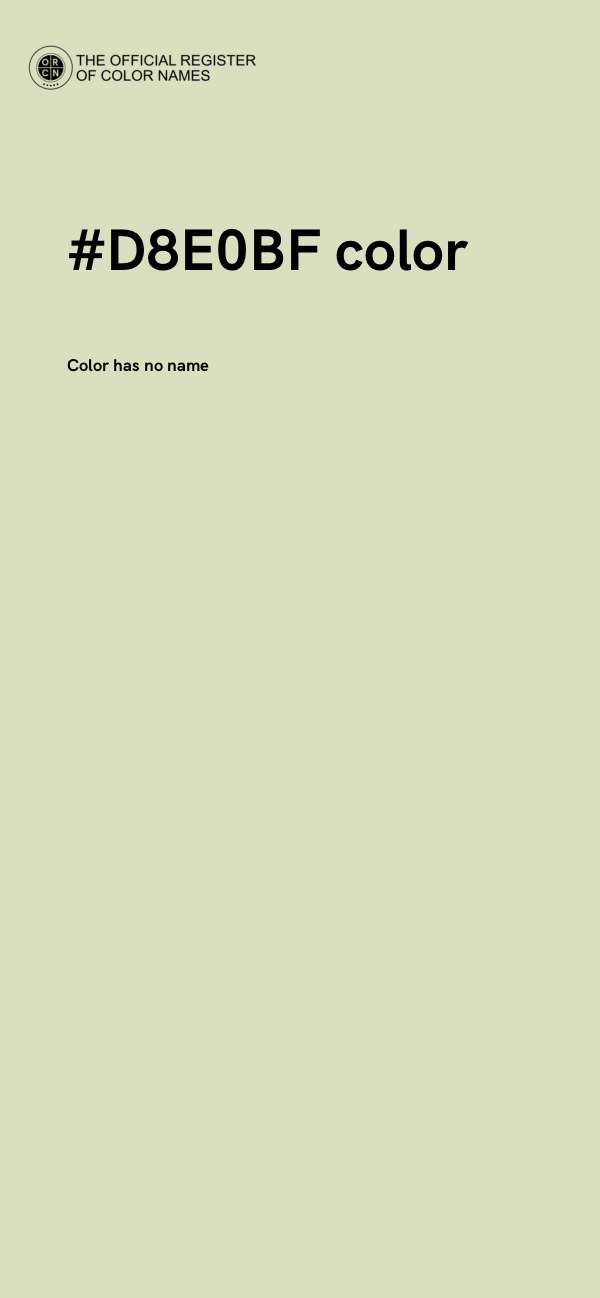 #D8E0BF color image
