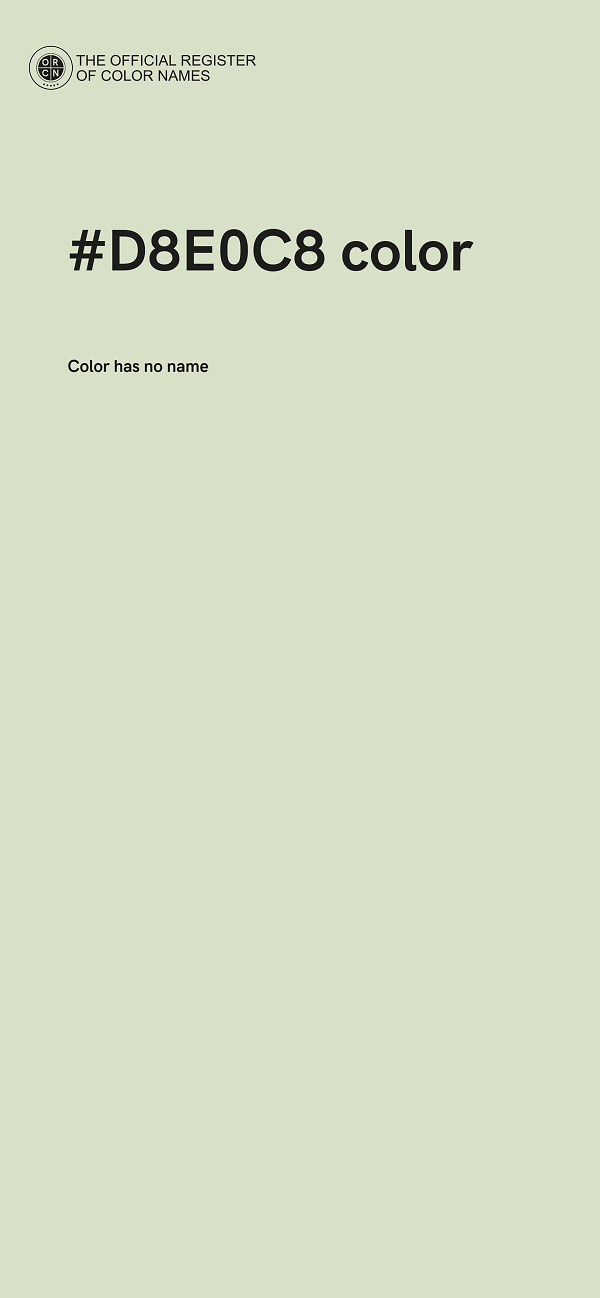 #D8E0C8 color image
