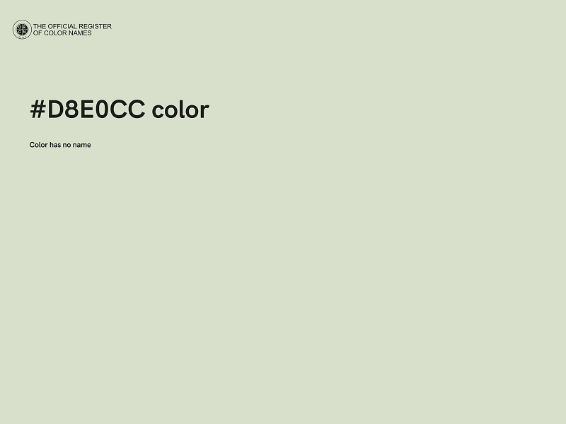 #D8E0CC color image