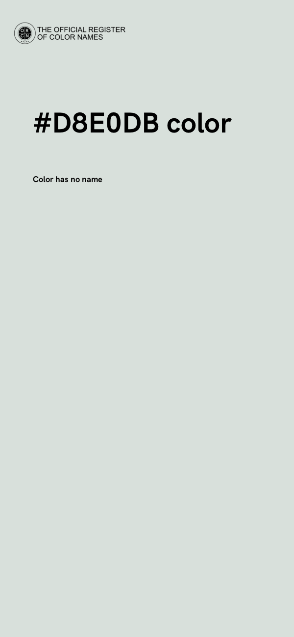 #D8E0DB color image