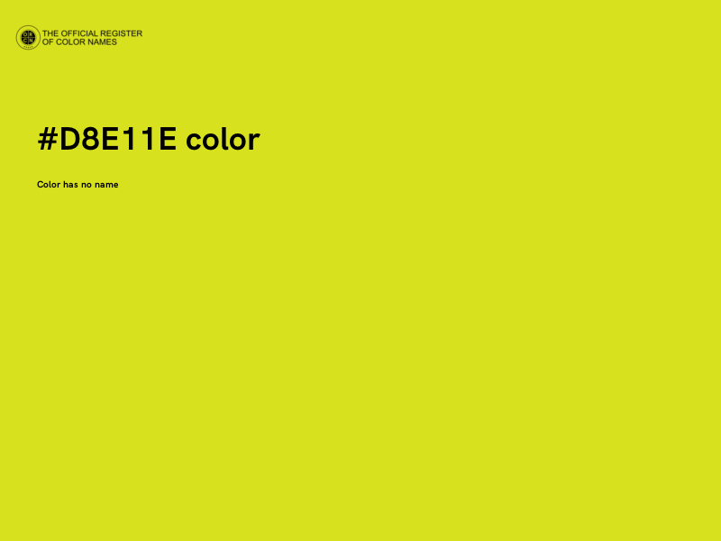 #D8E11E color image