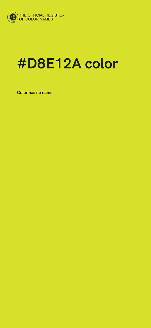 #D8E12A color image