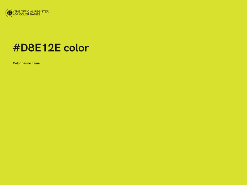 #D8E12E color image