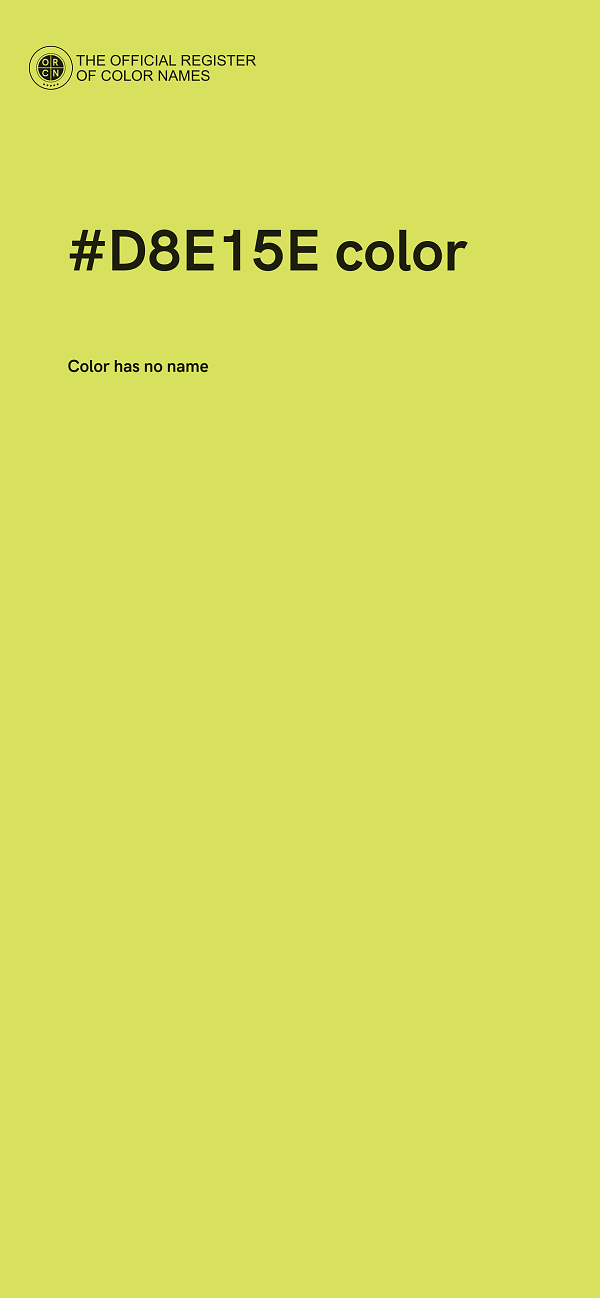 #D8E15E color image