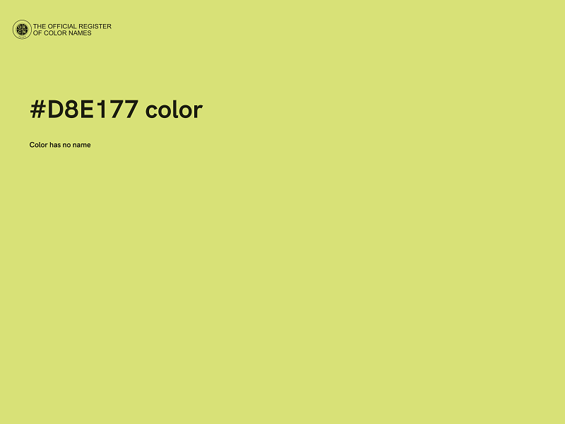 #D8E177 color image