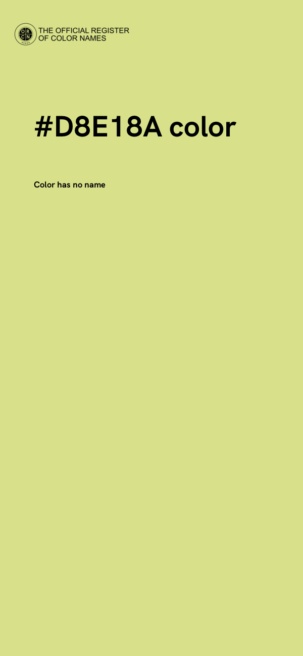 #D8E18A color image