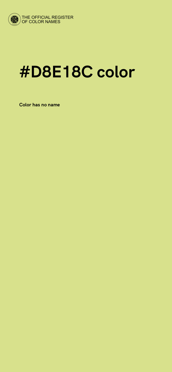 #D8E18C color image