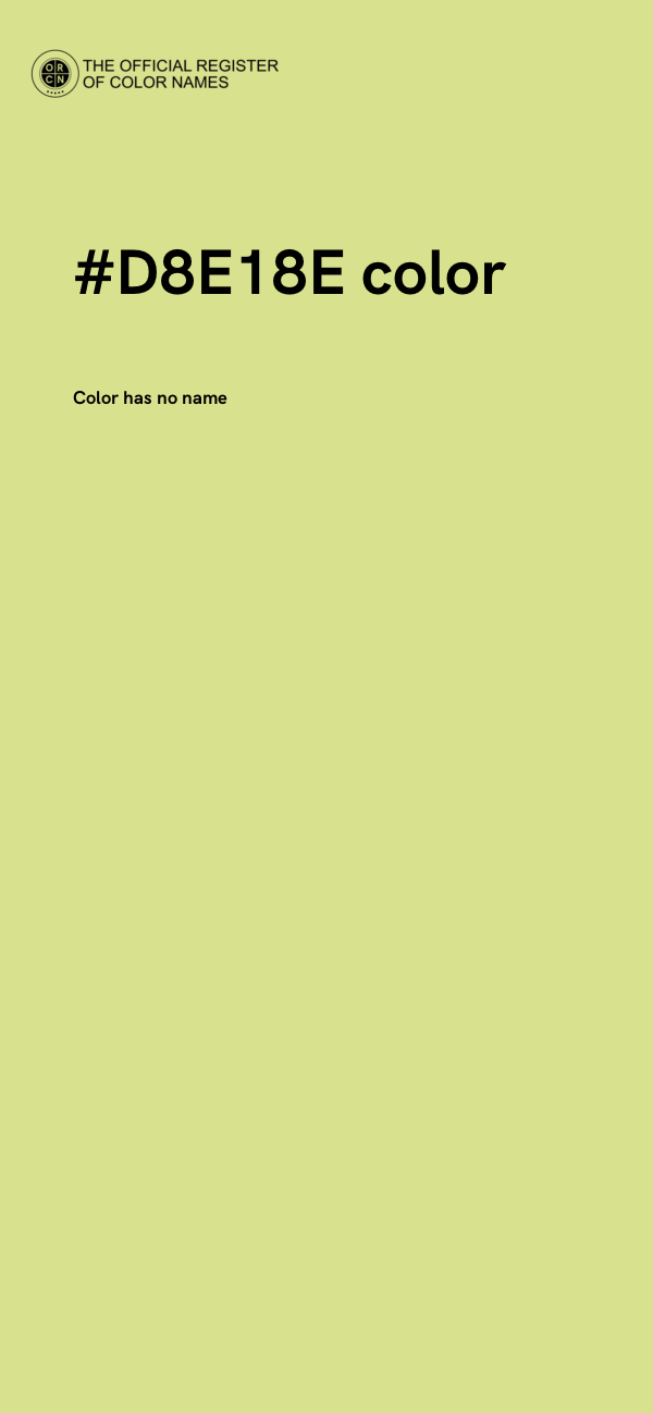 #D8E18E color image