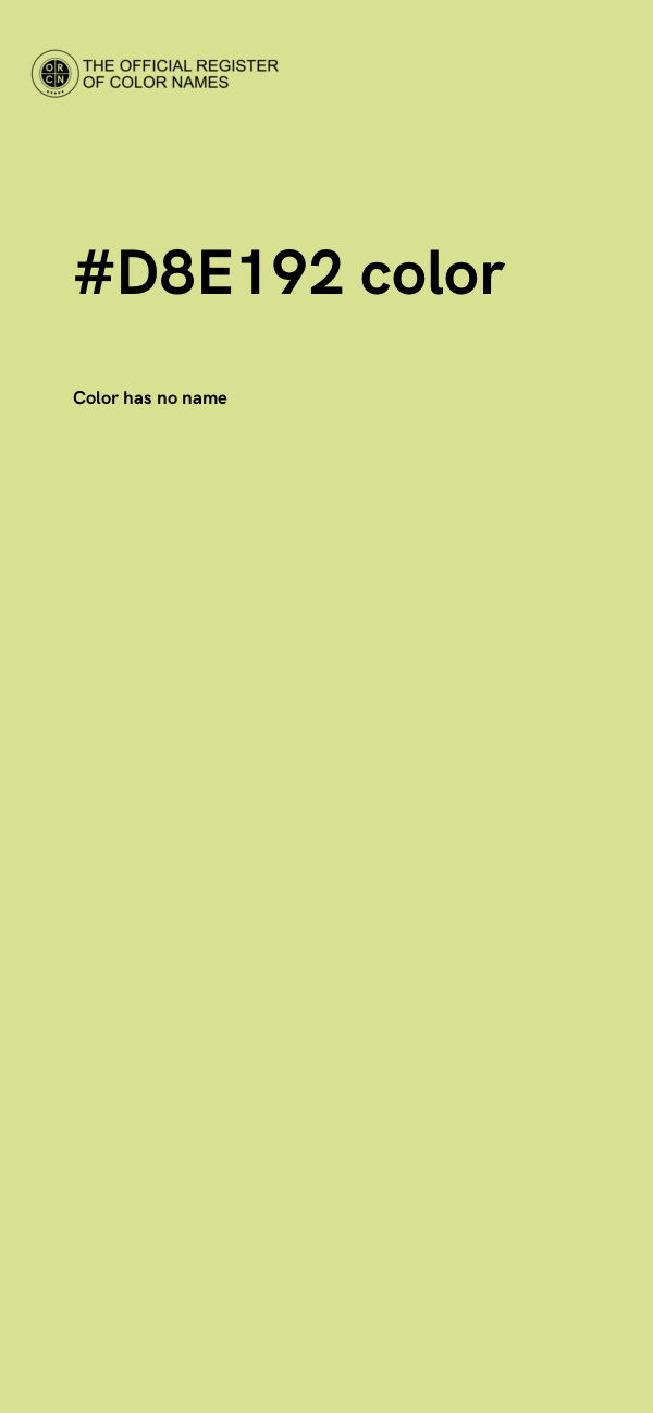 #D8E192 color image