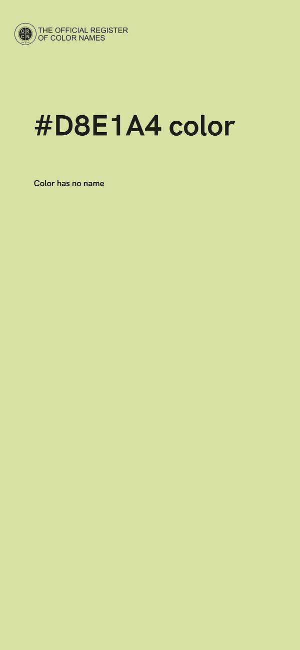 #D8E1A4 color image
