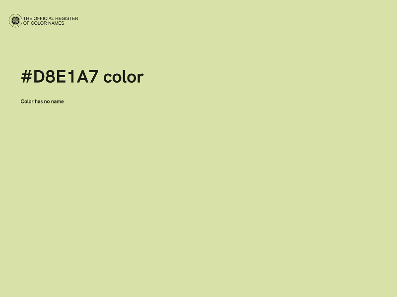 #D8E1A7 color image