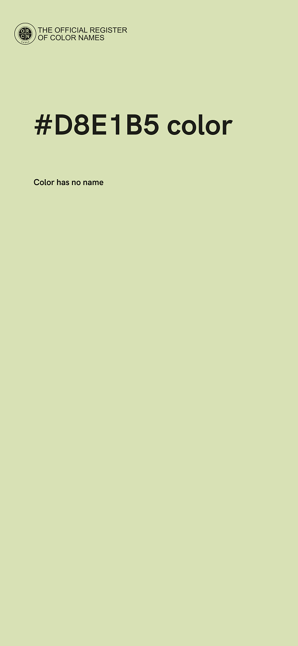 #D8E1B5 color image