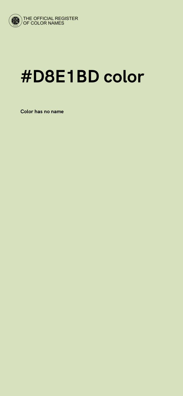 #D8E1BD color image