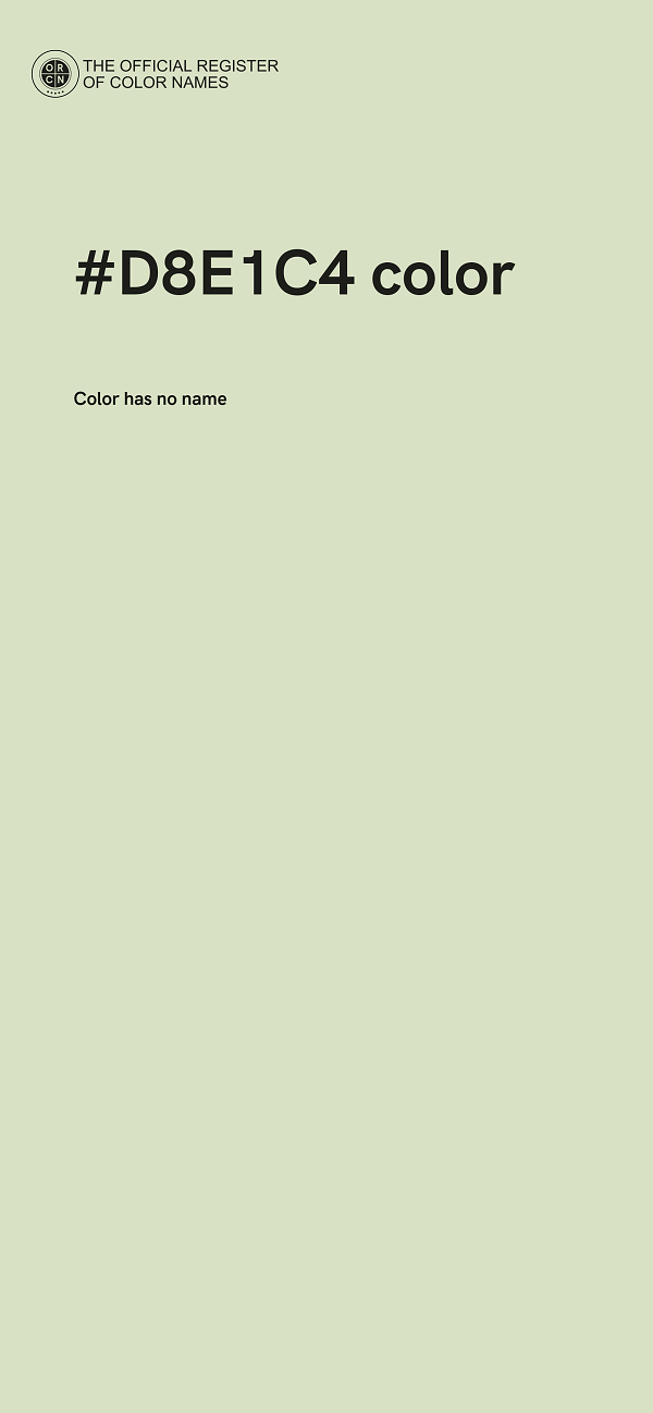 #D8E1C4 color image