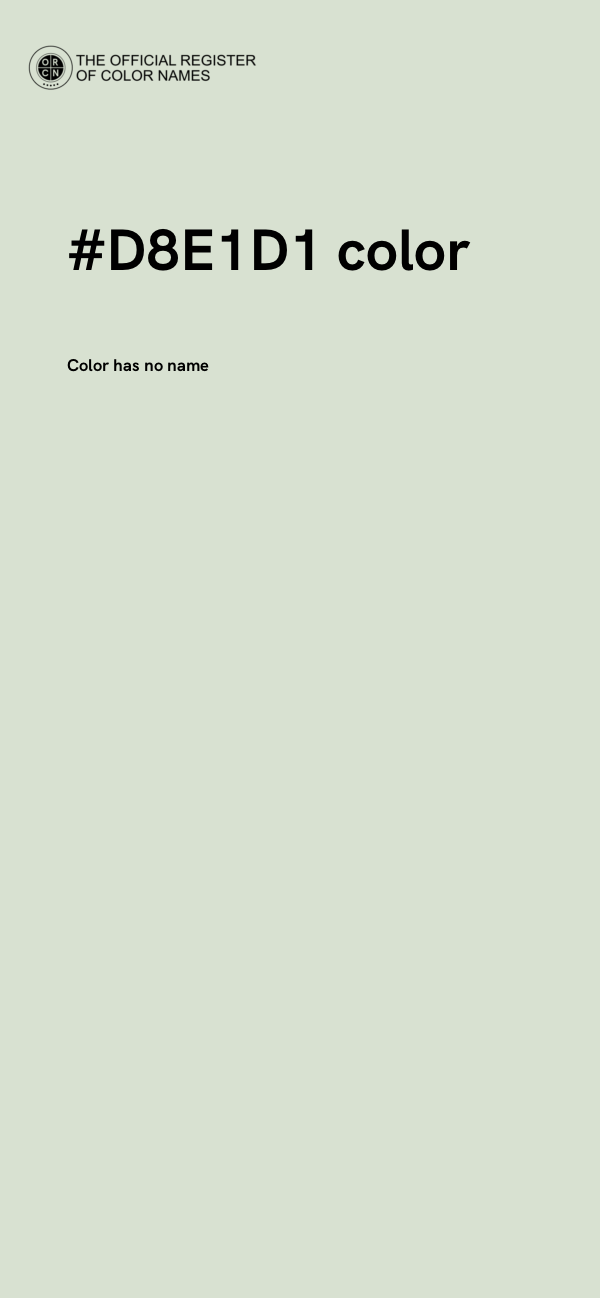 #D8E1D1 color image