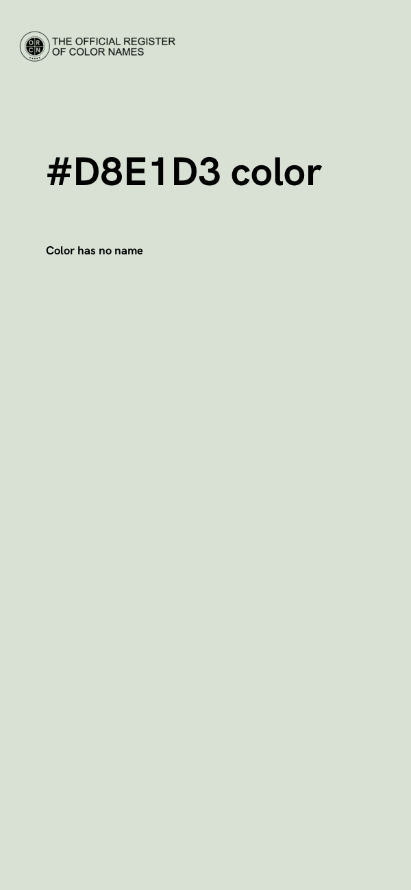 #D8E1D3 color image