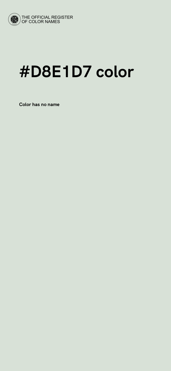 #D8E1D7 color image