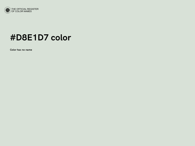 #D8E1D7 color image