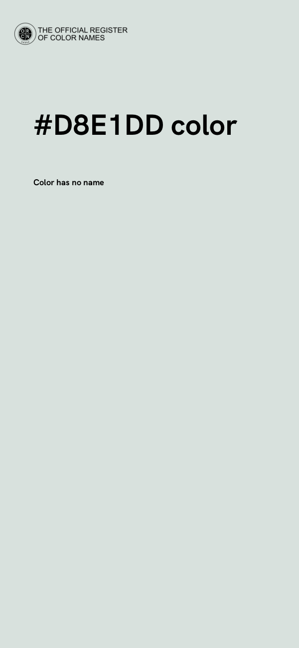 #D8E1DD color image