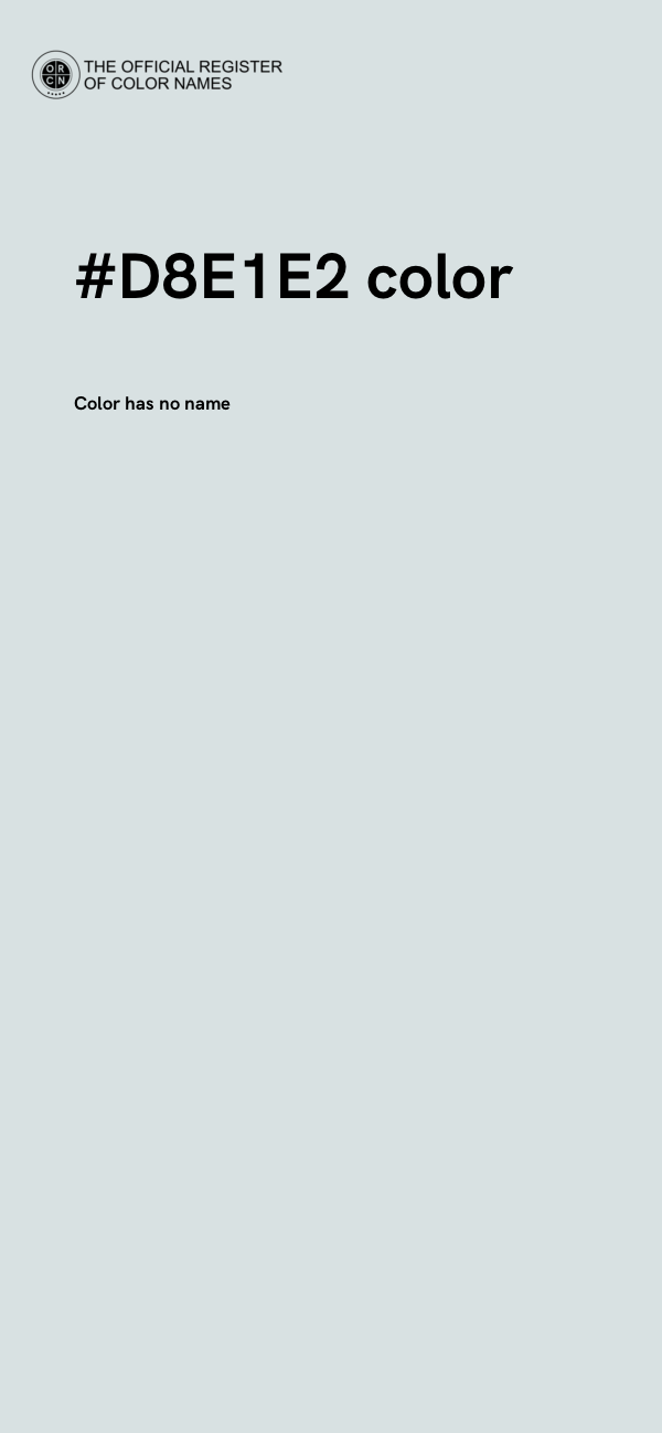 #D8E1E2 color image