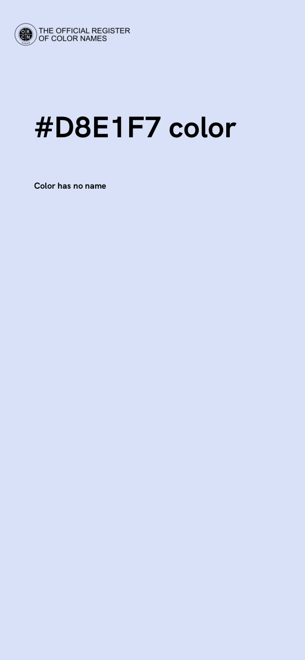 #D8E1F7 color image
