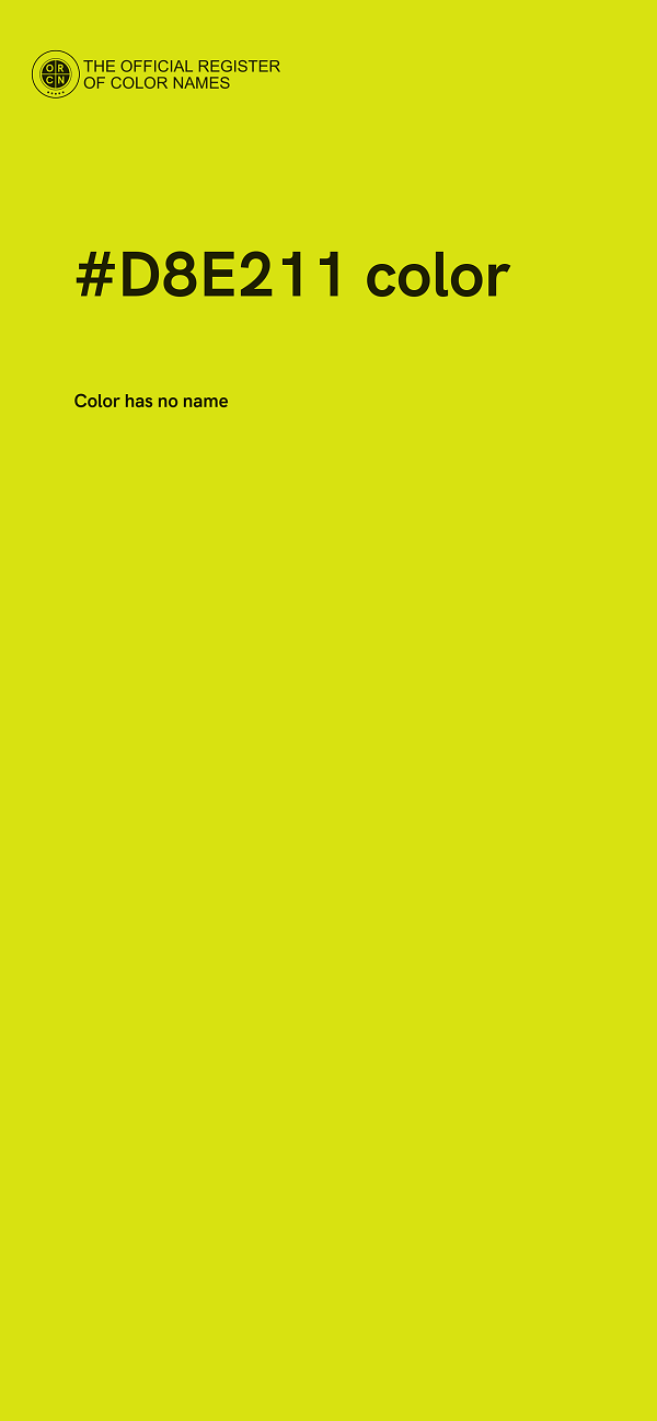 #D8E211 color image