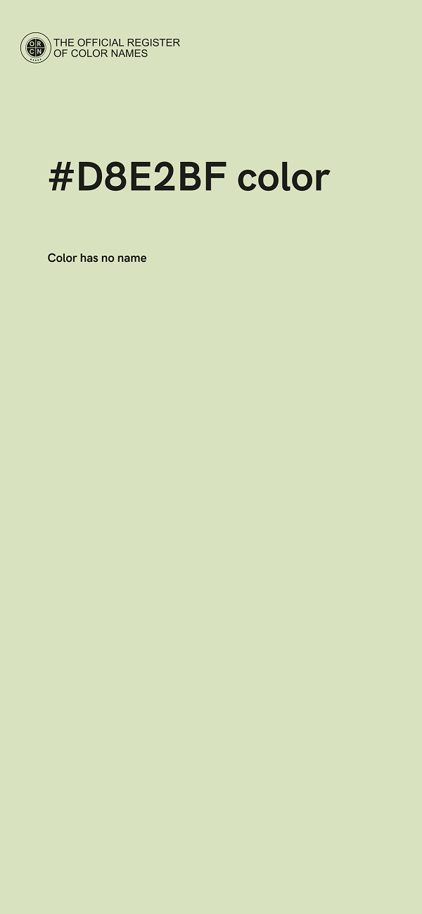 #D8E2BF color image