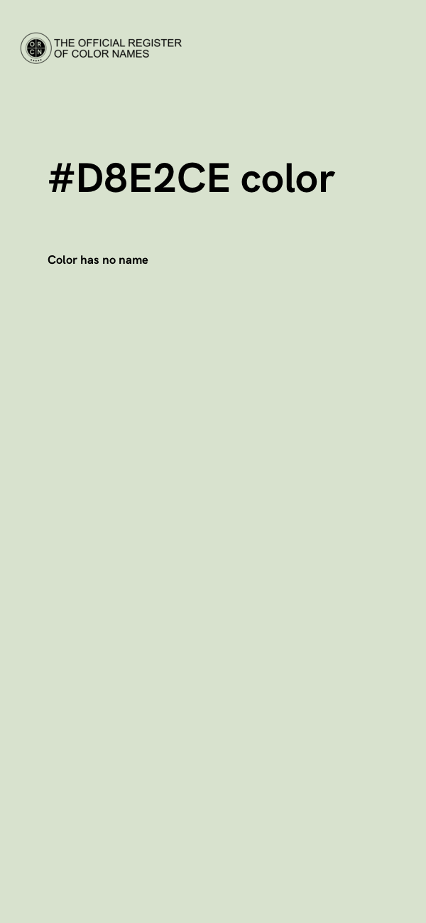 #D8E2CE color image