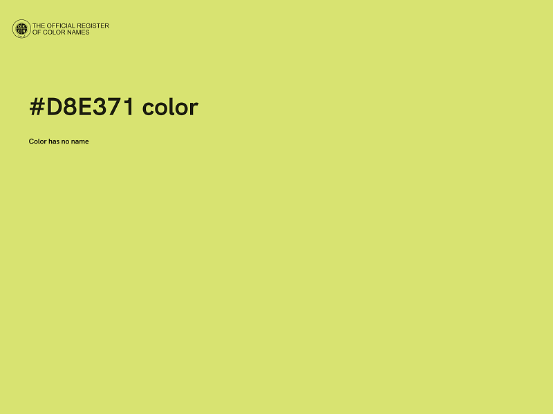 #D8E371 color image