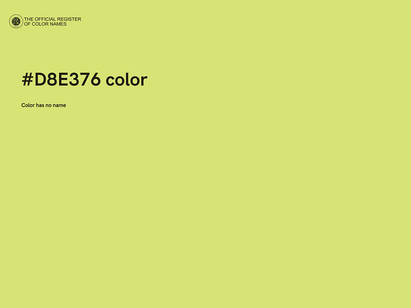 #D8E376 color image