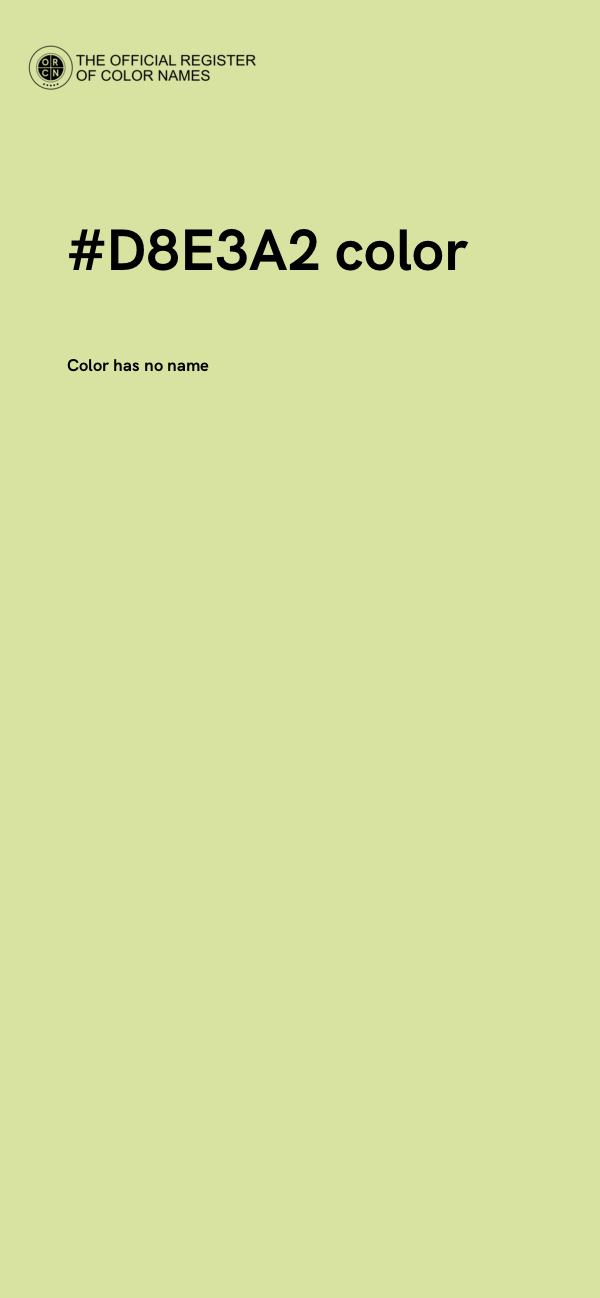 #D8E3A2 color image