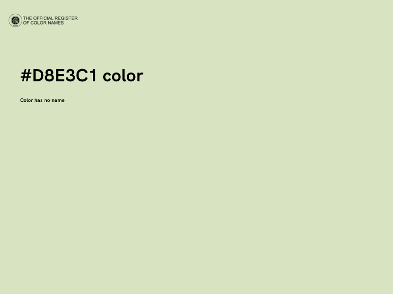 #D8E3C1 color image