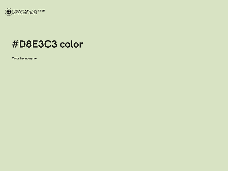 #D8E3C3 color image