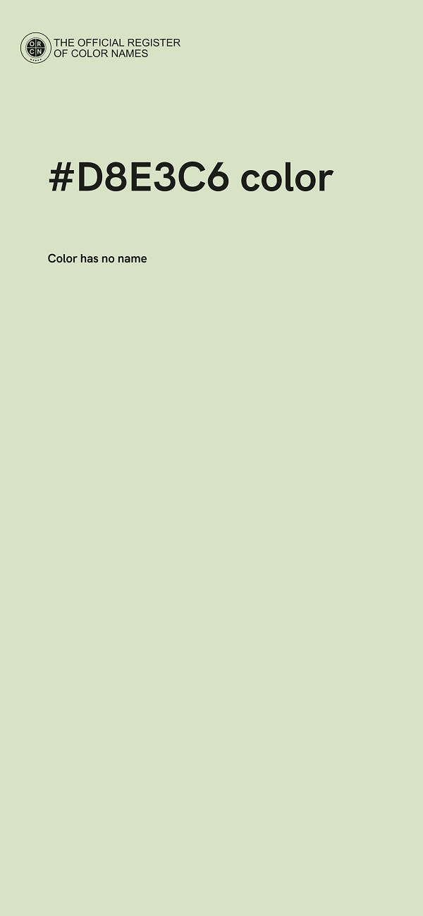 #D8E3C6 color image