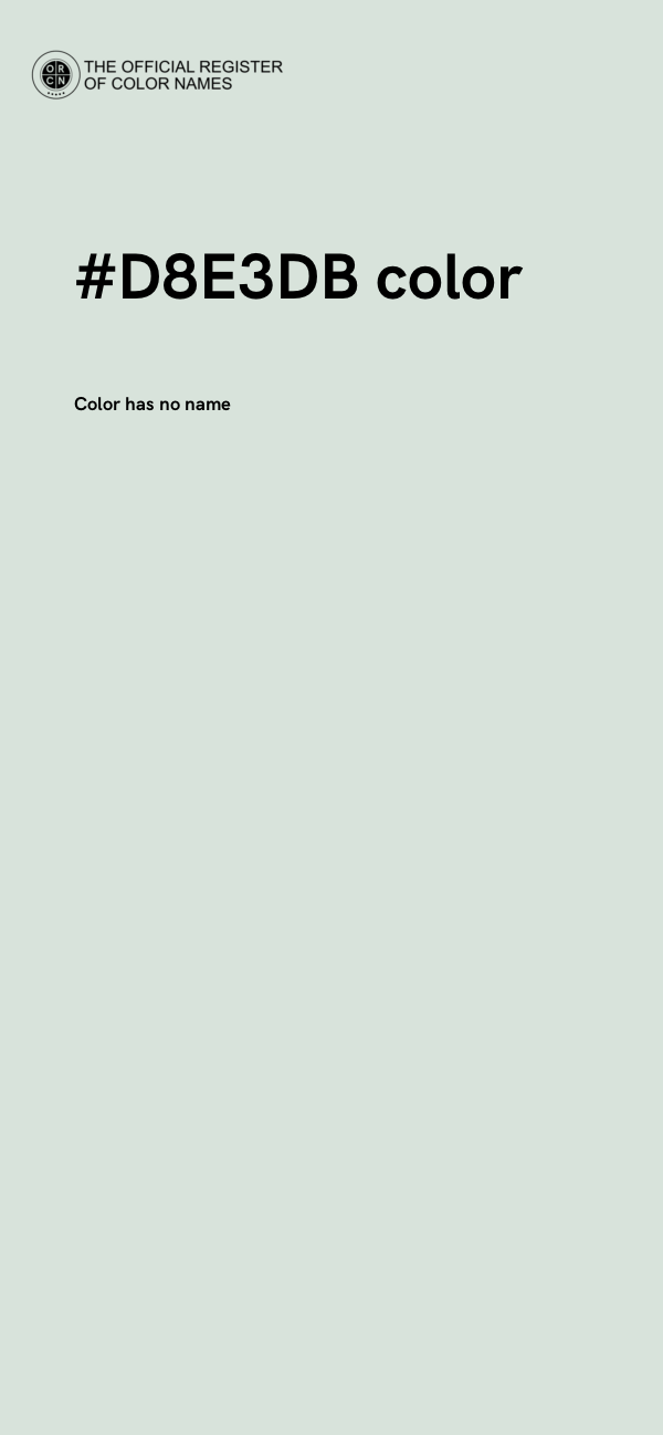 #D8E3DB color image