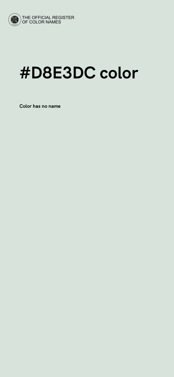 #D8E3DC color image