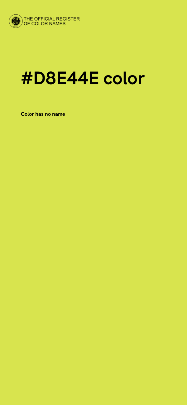 #D8E44E color image