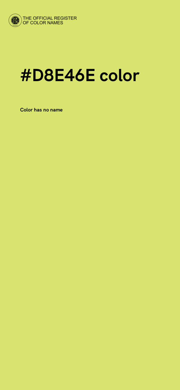 #D8E46E color image