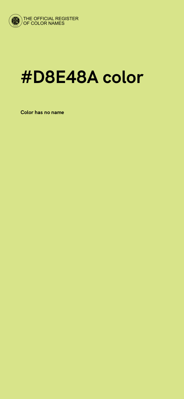 #D8E48A color image