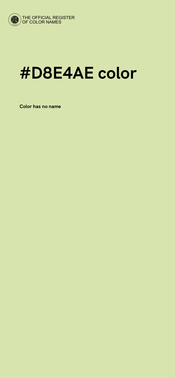 #D8E4AE color image