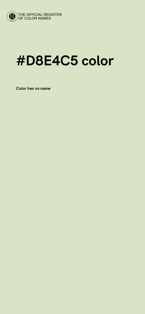 #D8E4C5 color image