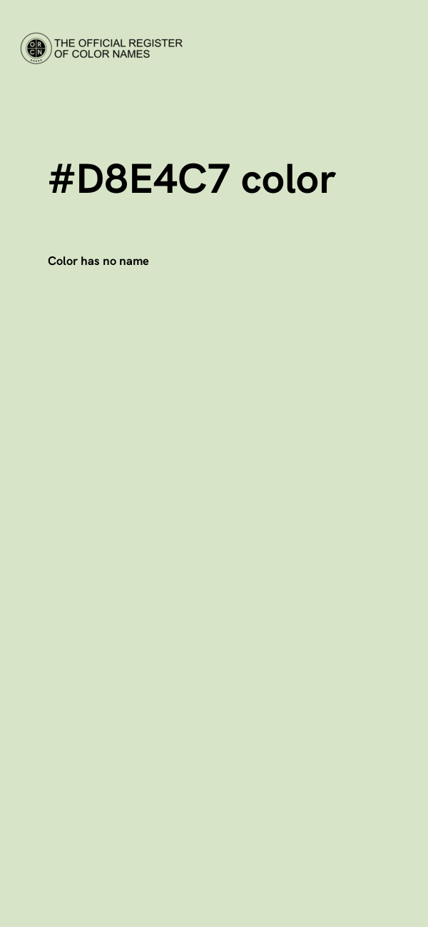 #D8E4C7 color image