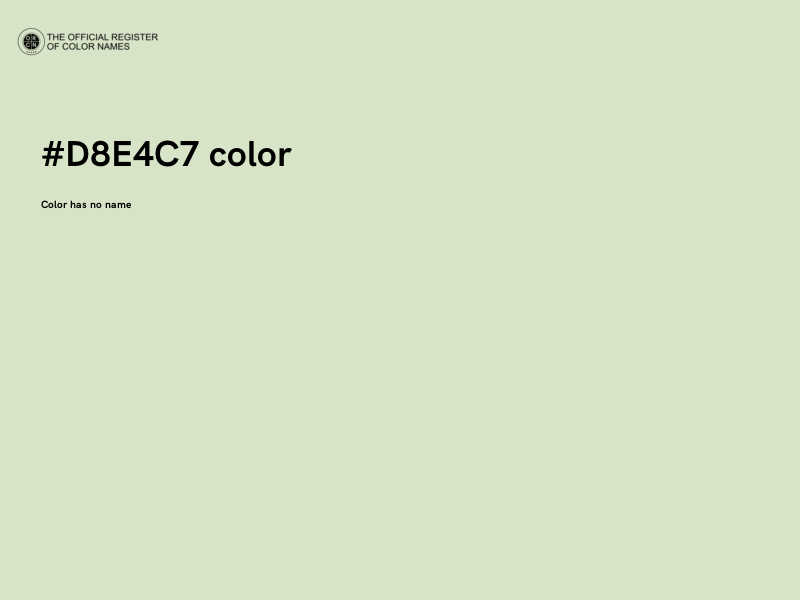 #D8E4C7 color image