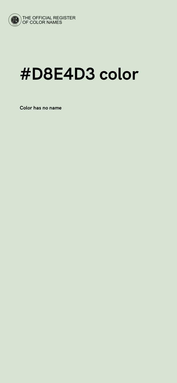 #D8E4D3 color image