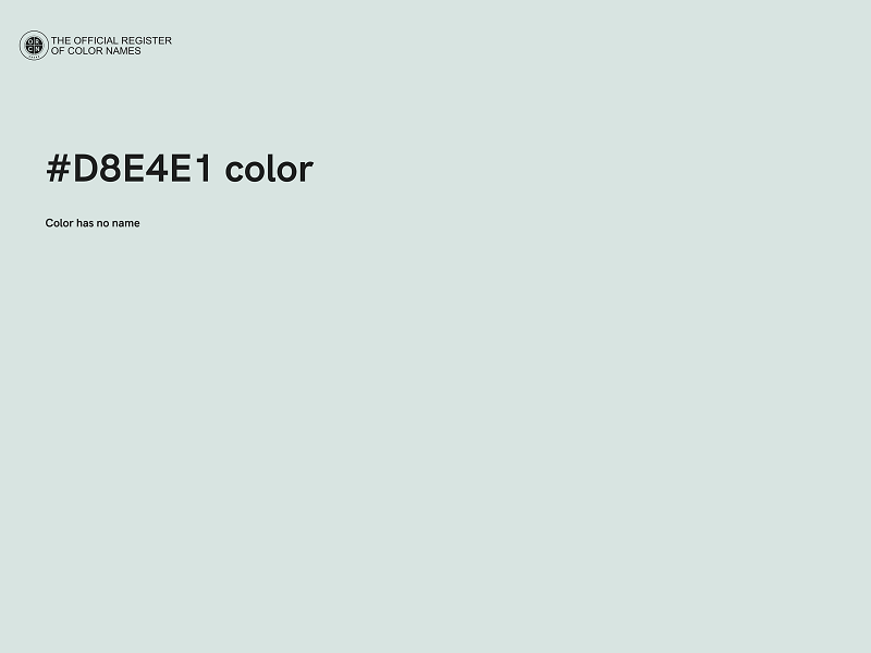 #D8E4E1 color image