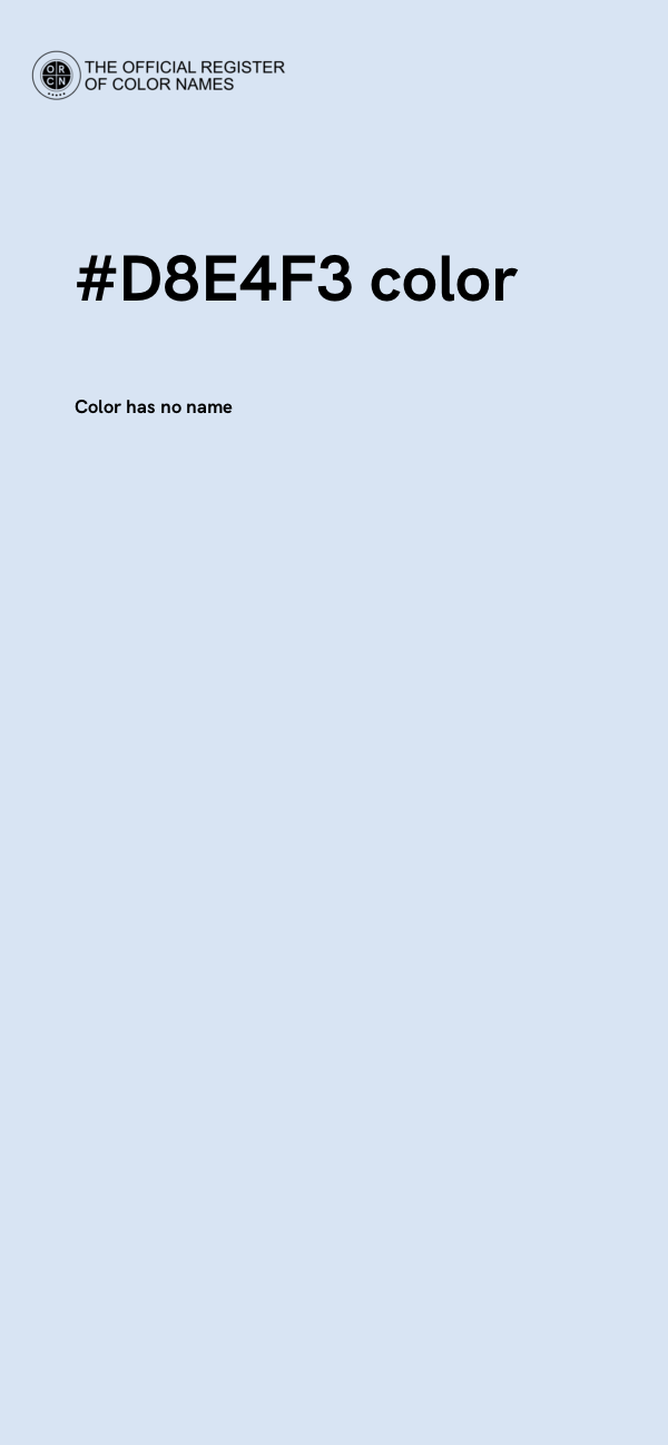 #D8E4F3 color image
